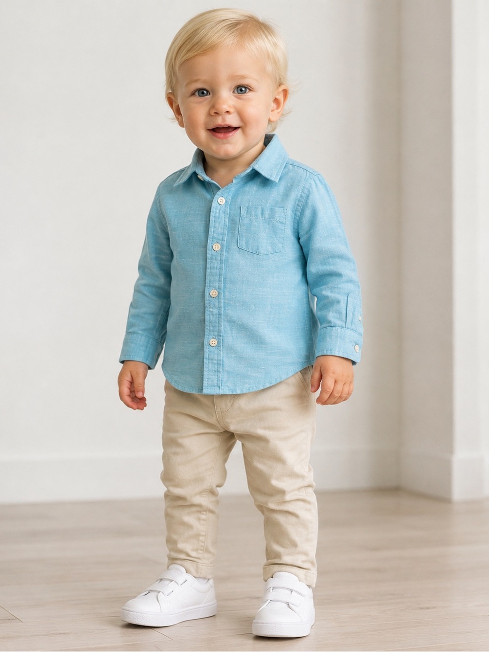 Janie and Jack Light Blue Button-Down Shirt